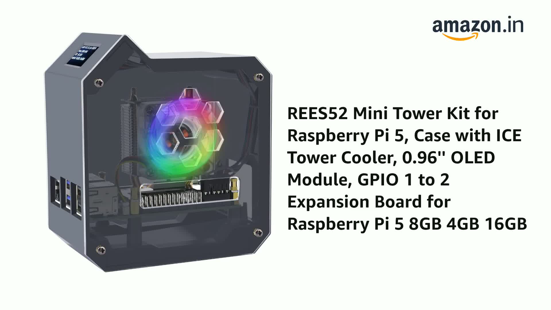 Amazon.in: Buy REES52 Mini Tower Kit for Raspberry Pi 5, Case with